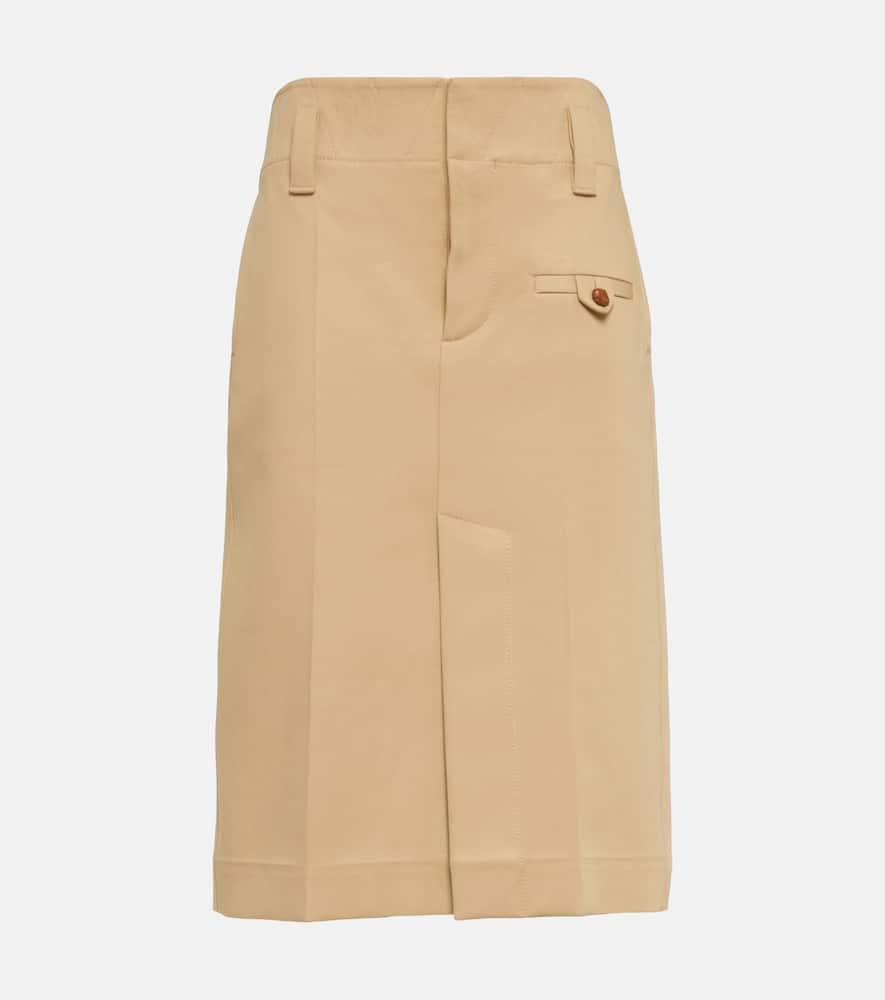 bottega veneta cotton canvas pencil skirt