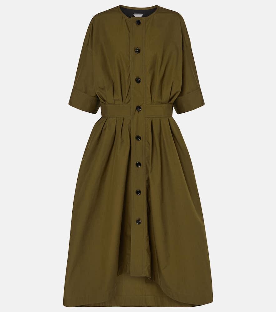 bottega veneta cotton canvas shirt dress