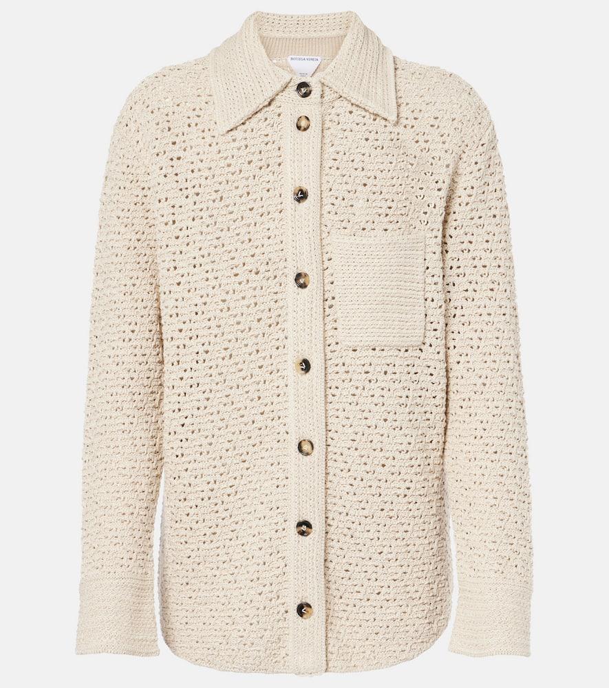 bottega veneta cotton crochet shirt
