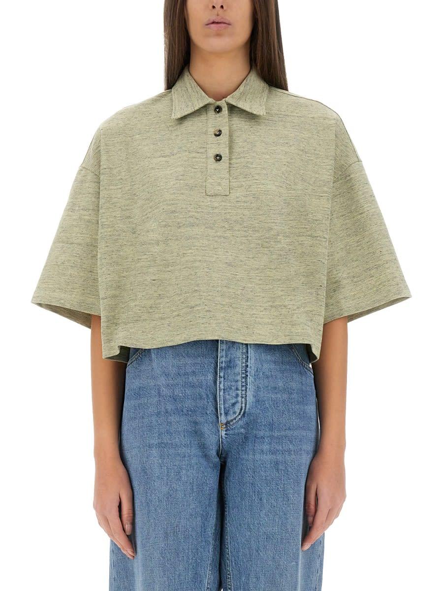 bottega veneta cotton pique polo shirt
