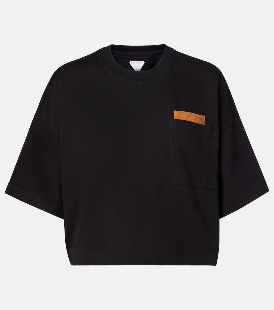 bottega veneta cropped cotton jersey t