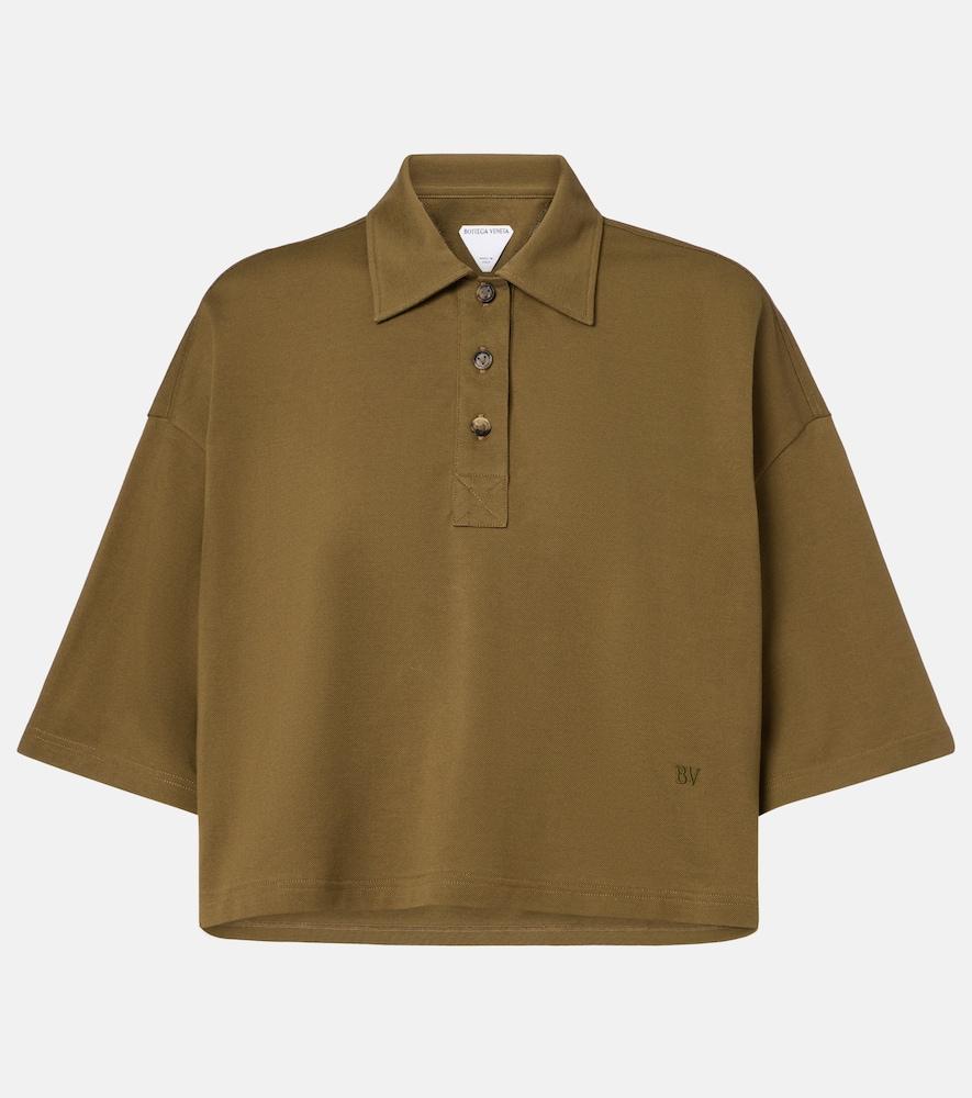 bottega veneta cropped cotton polo shirt