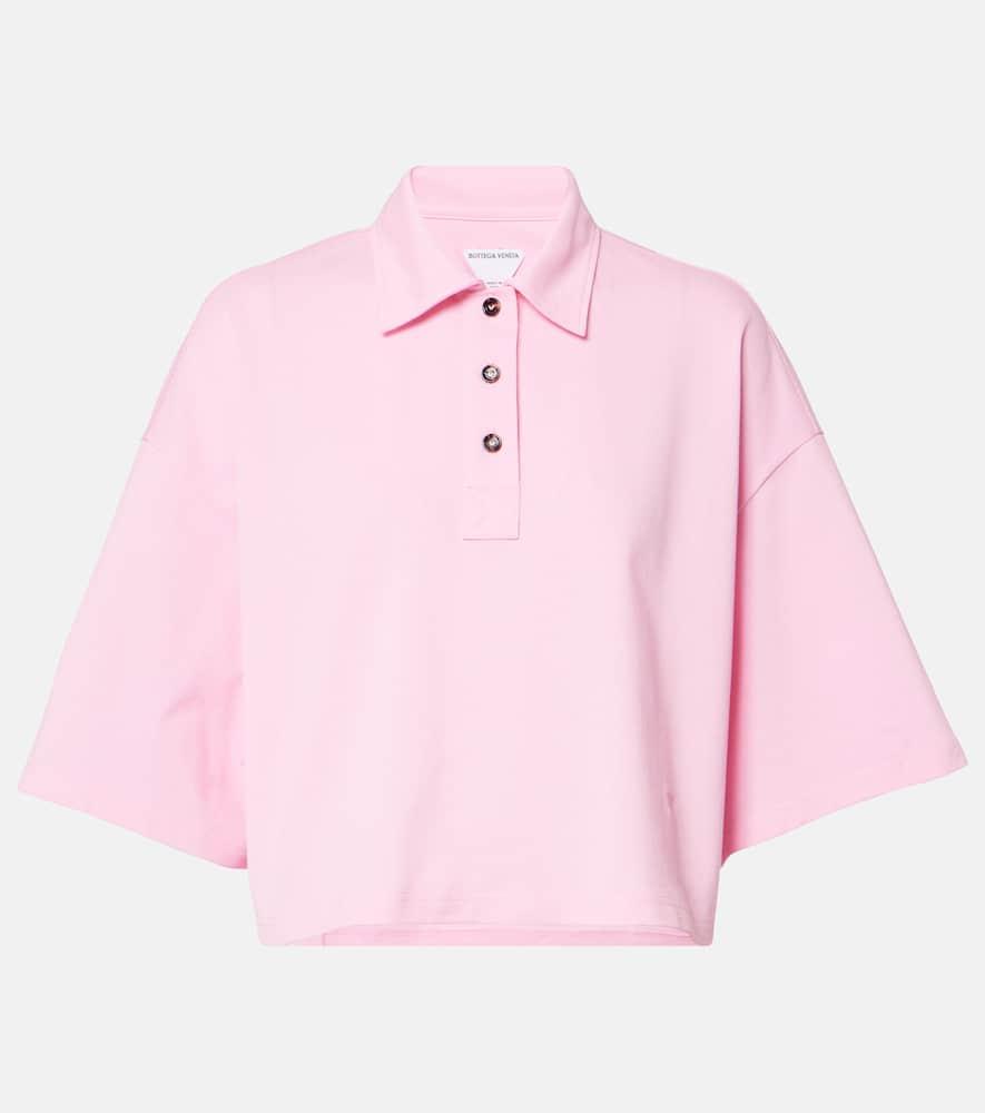 bottega veneta cropped cotton polo shirt