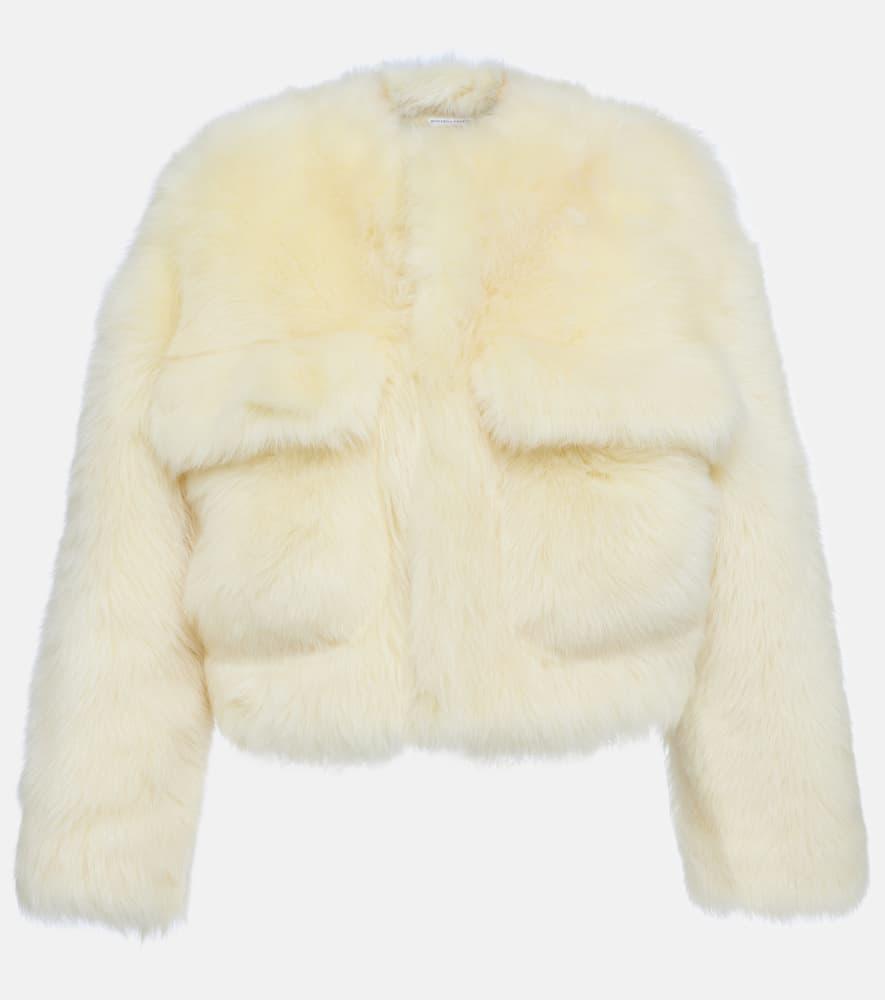 bottega veneta cropped shearling jacket