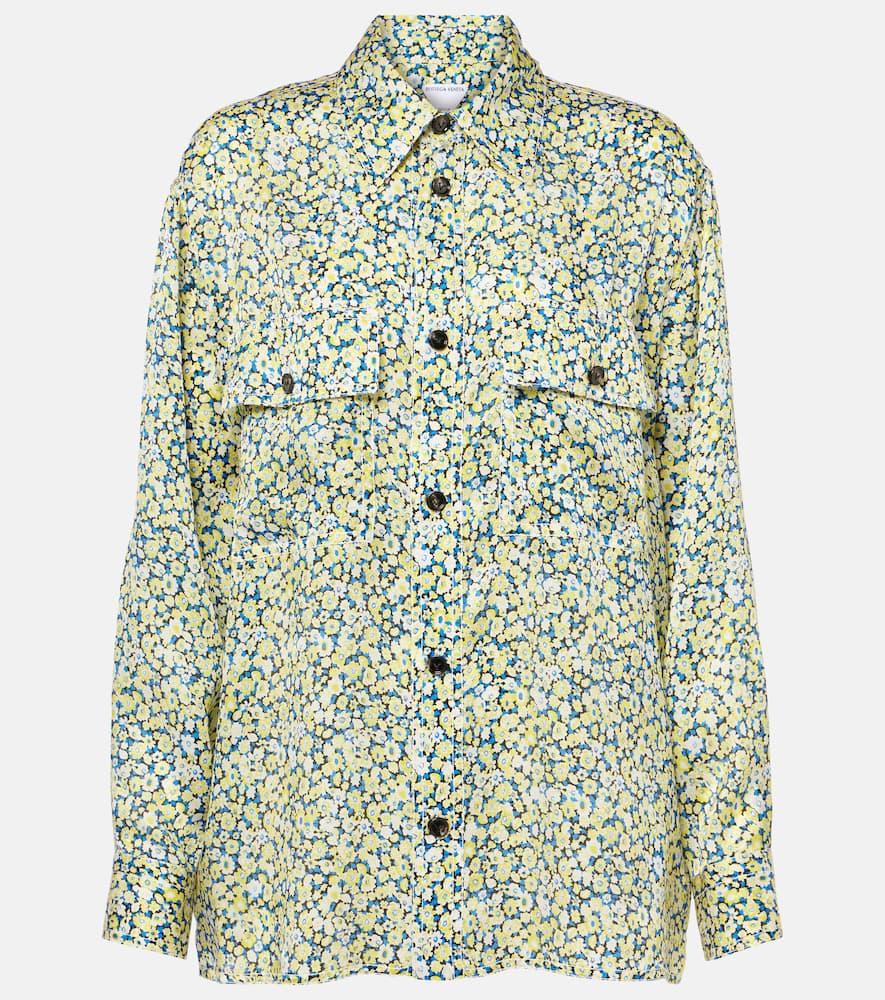 bottega veneta daisy floral silk charmeuse shirt