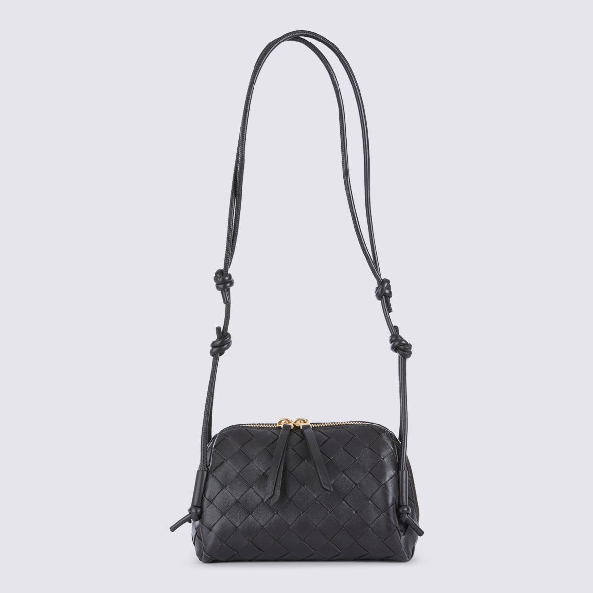 bottega veneta dark brown leather concert pouch