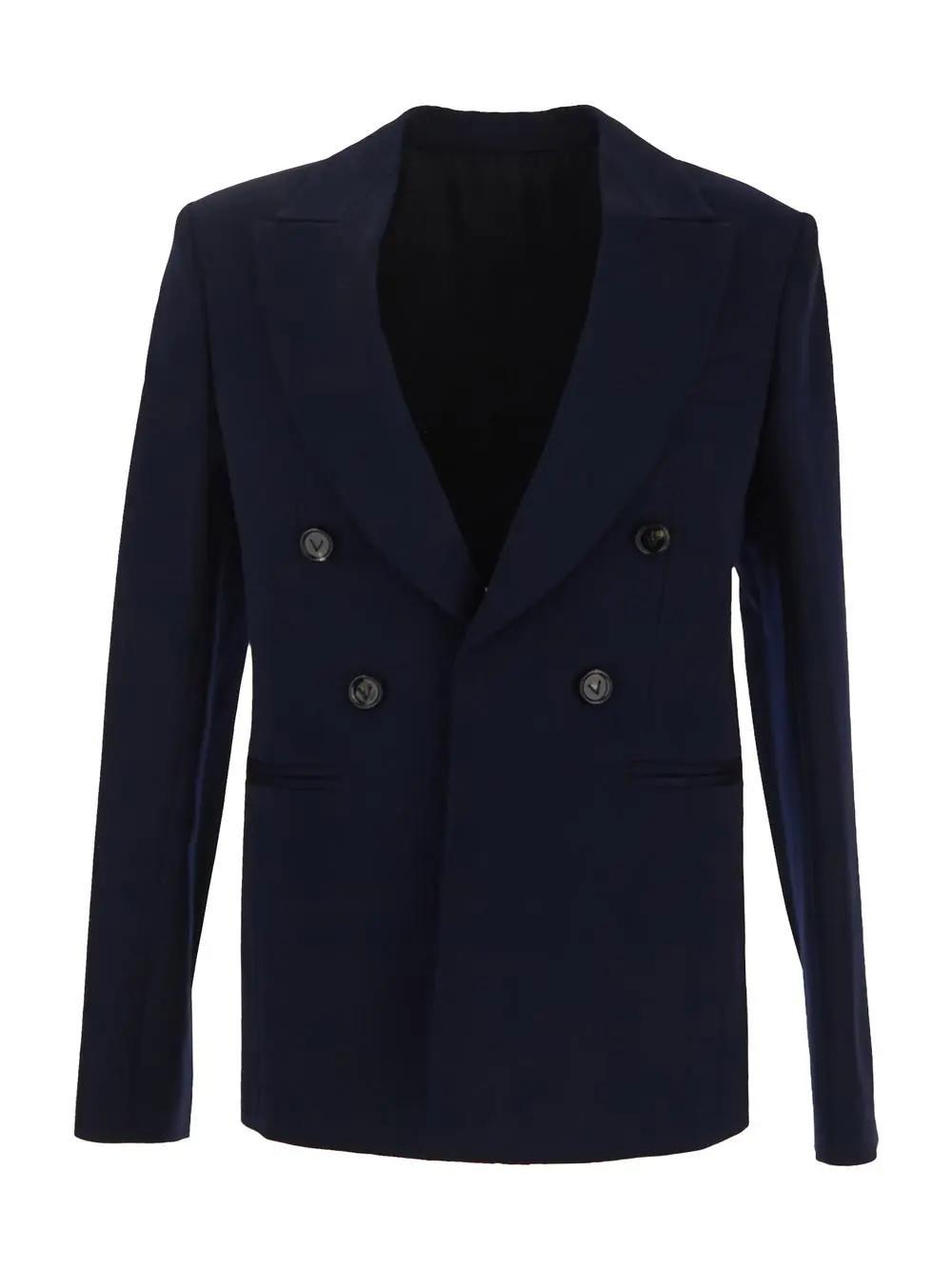 bottega veneta double-breasted wool jacket