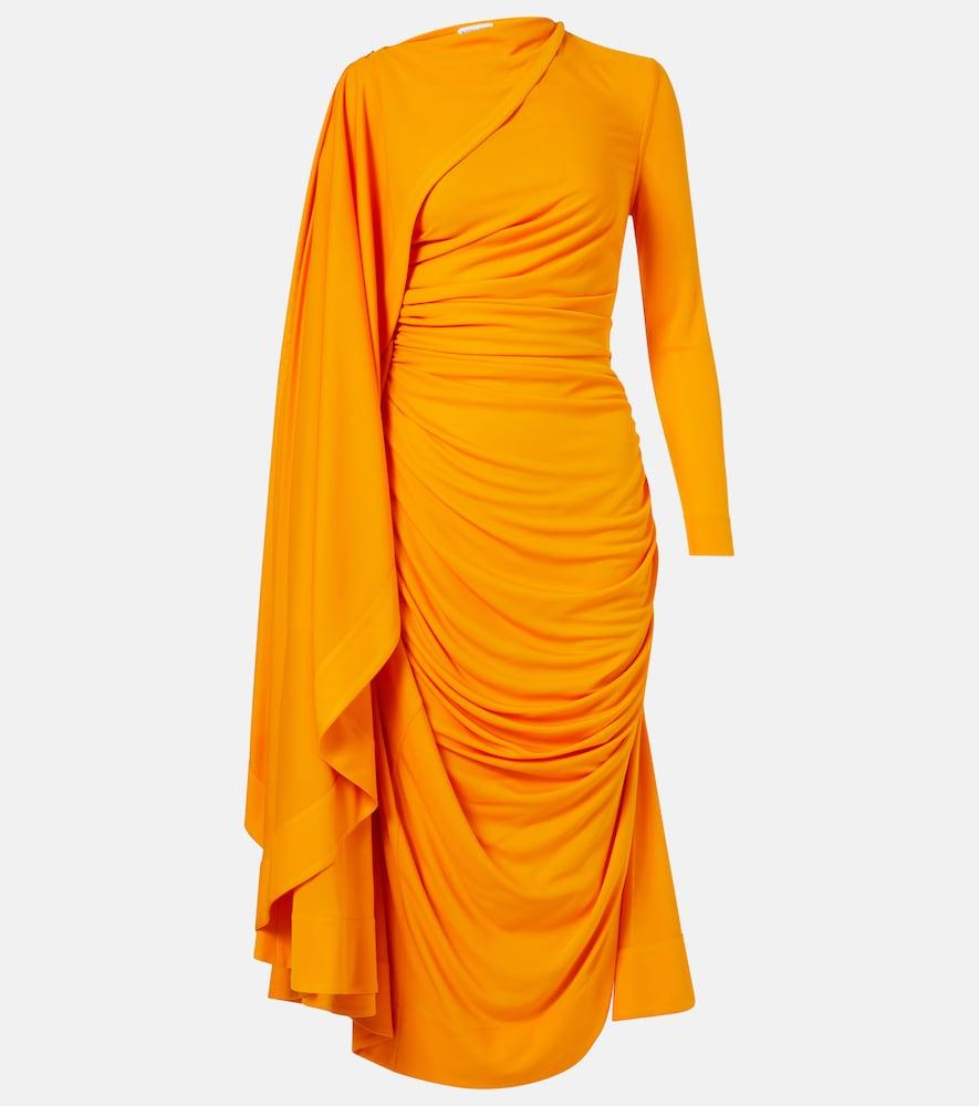 bottega veneta draped jersey maxi dress