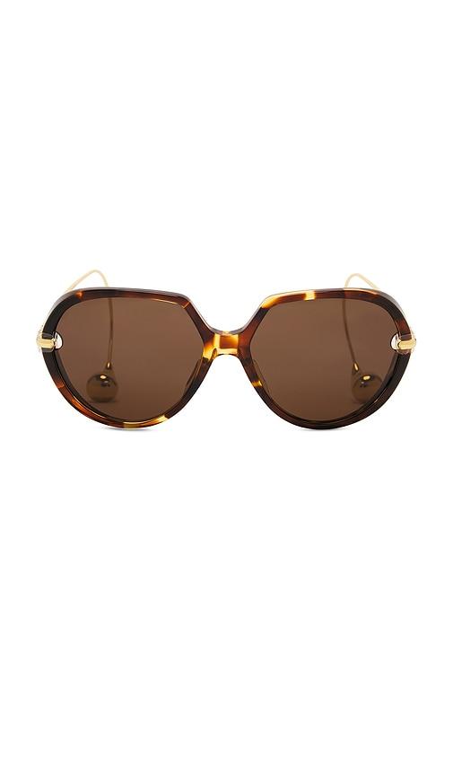 bottega veneta drop sunglasses in brown.