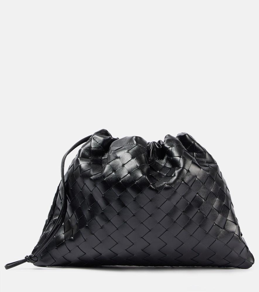 bottega veneta dustbag intrecciato leather clutch