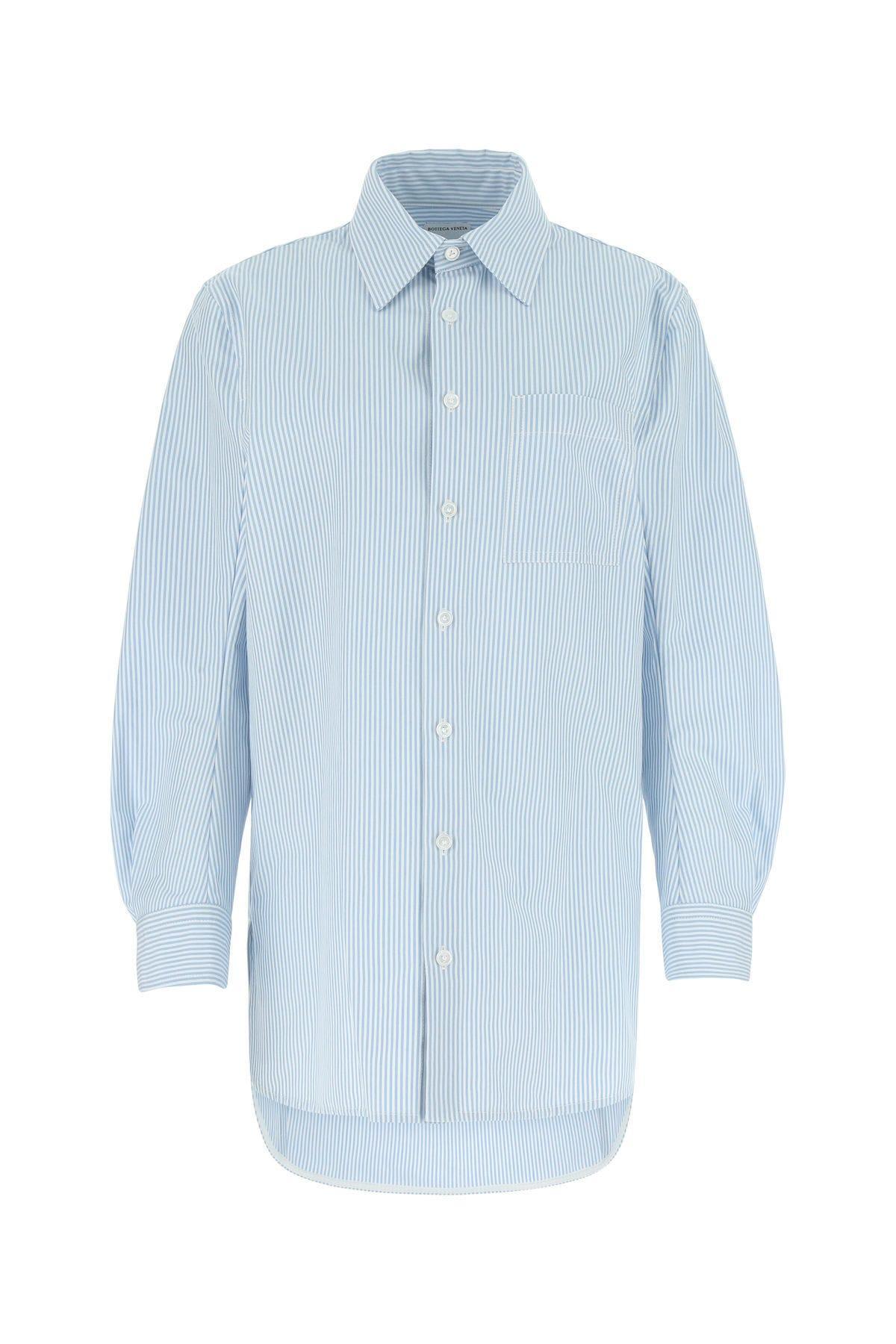 bottega veneta embroidered cotton oversize shirt