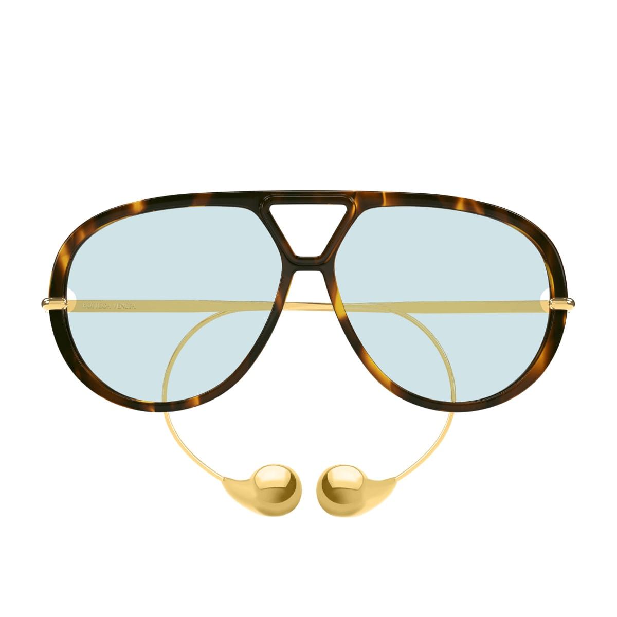 bottega veneta eyewear bottega veneta bv1273s linea unapologetic 007 havana gold green sunglasses
