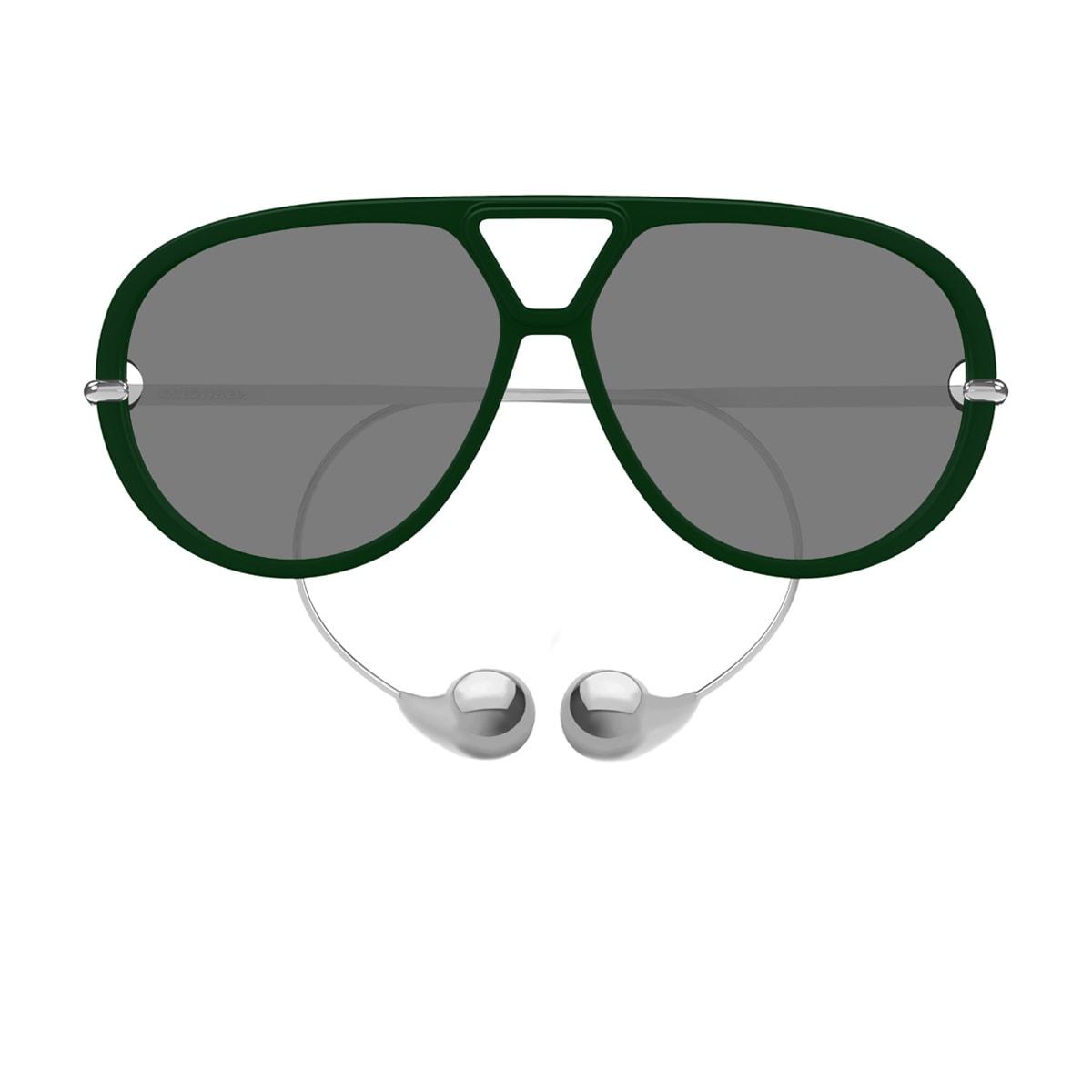 bottega veneta eyewear bottega veneta bv1273s linea unapologetic 008 green silver grey sunglasses
