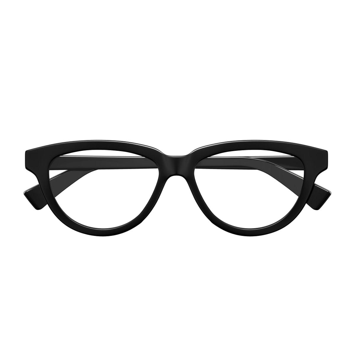 bottega veneta eyewear bottega veneta bv1366o linea triangle 001 black glasses