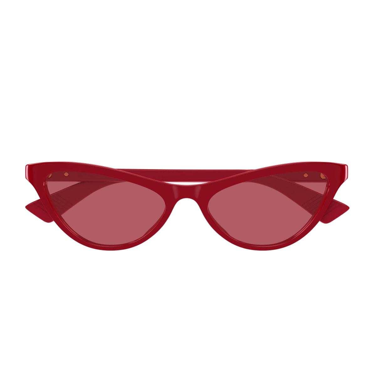 bottega veneta eyewear bottega veneta bv1414s linea ribbon 005 red sunglasses