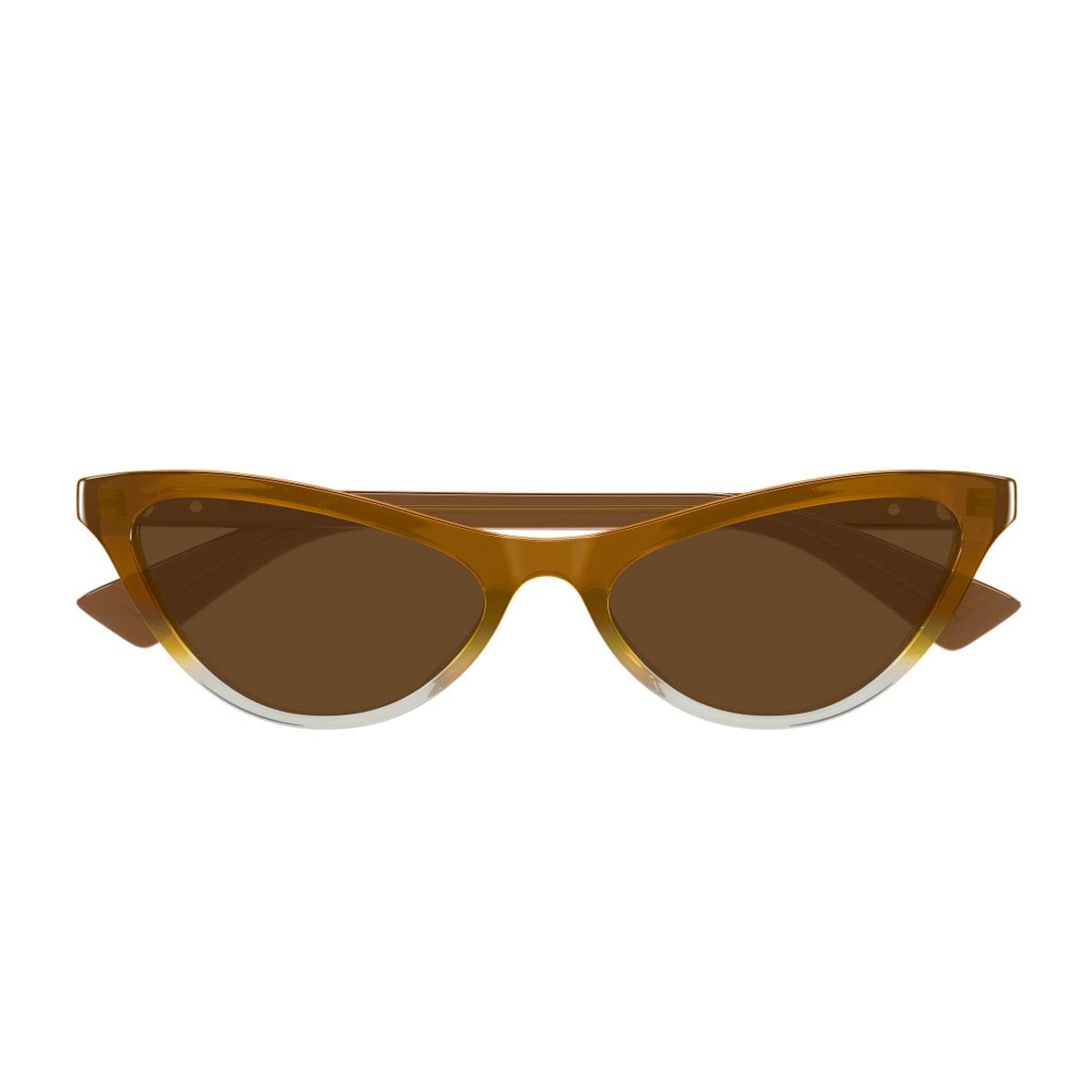 bottega veneta eyewear bottega veneta bv1414s linea ribbon bv1414s 004 brown sunglasses