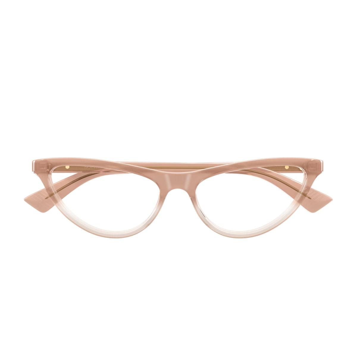 bottega veneta eyewear bottega veneta bv1416o linea ribbon 004 pink glasses