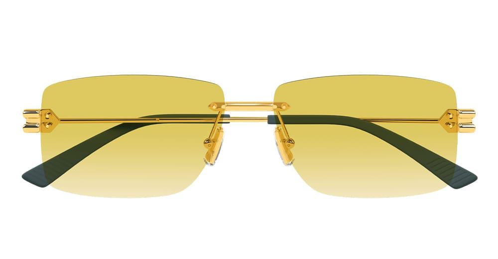 bottega veneta eyewear bv1126s-006 - gold sunglasses