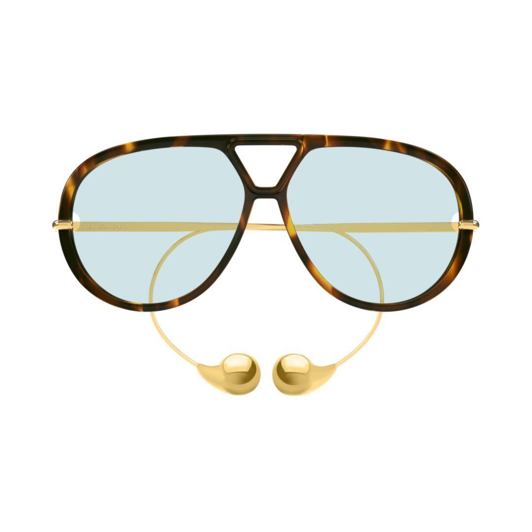 bottega veneta eyewear bv1273s-007havana-gold-green