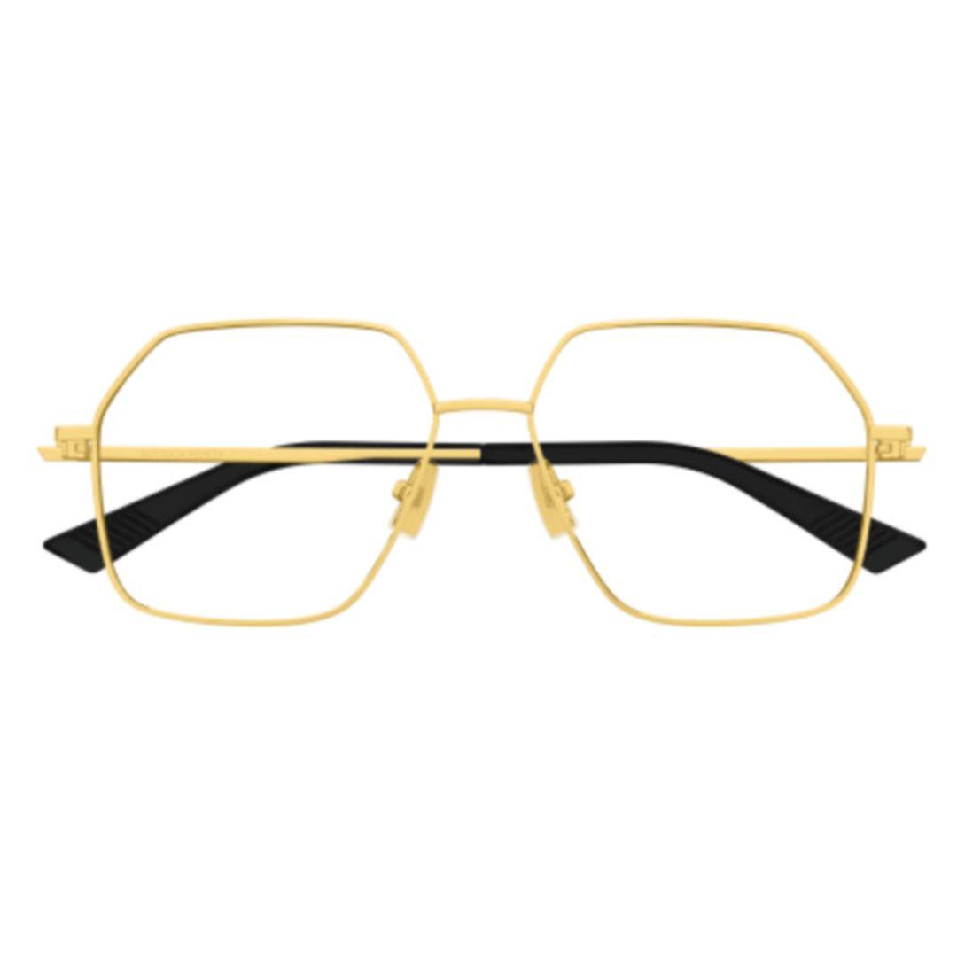 bottega veneta eyewear bv1332o-001gold-gold-transparent