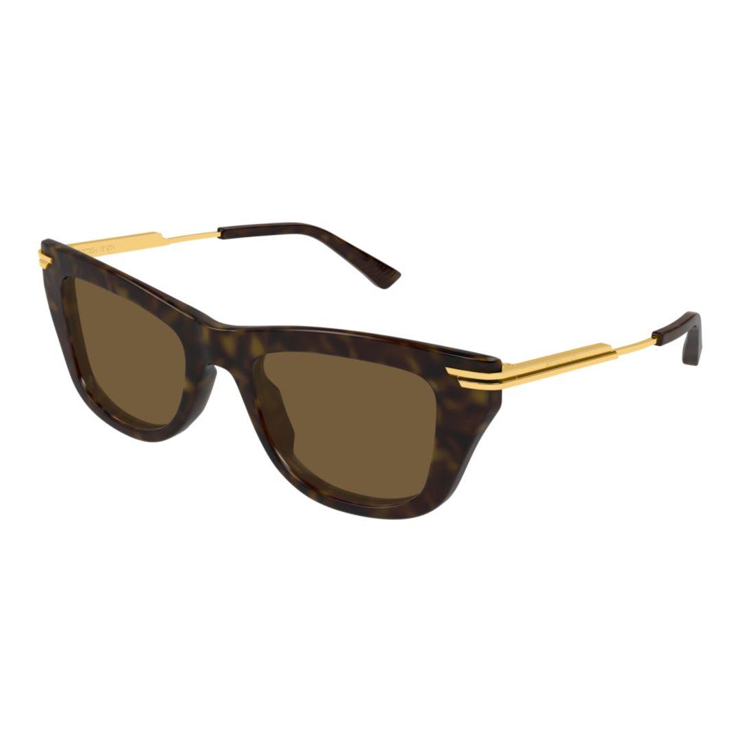 bottega veneta eyewear bv1369s-002havana-gold-brown
