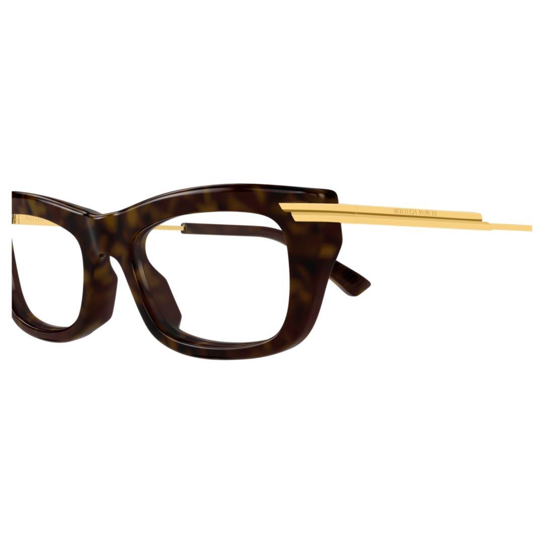 bottega veneta eyewear bv1371o-002havana-gold-transparent