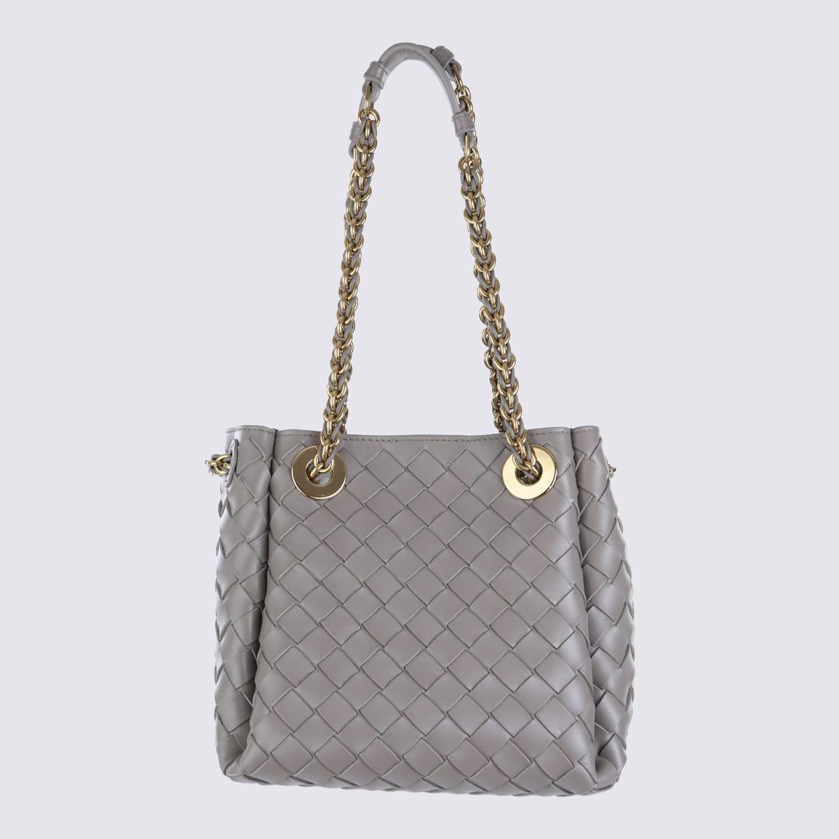 bottega veneta grey leather parachute small satchel