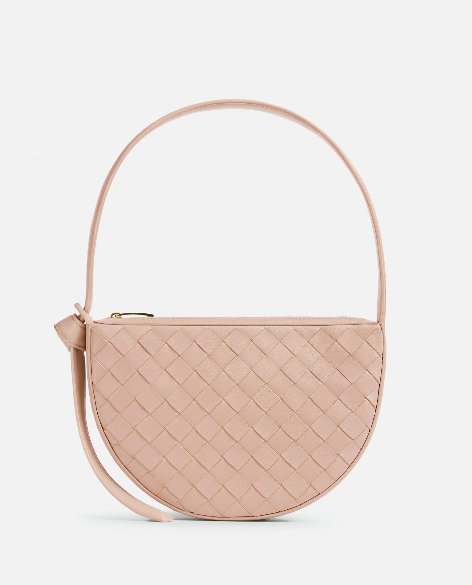 bottega veneta half moon leather shoulder bag