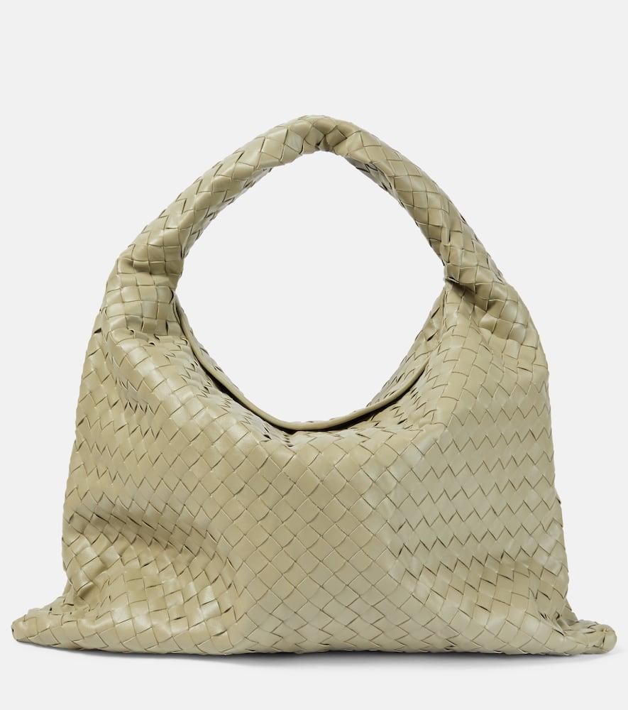 bottega veneta hop intrecciato large leather tote bag