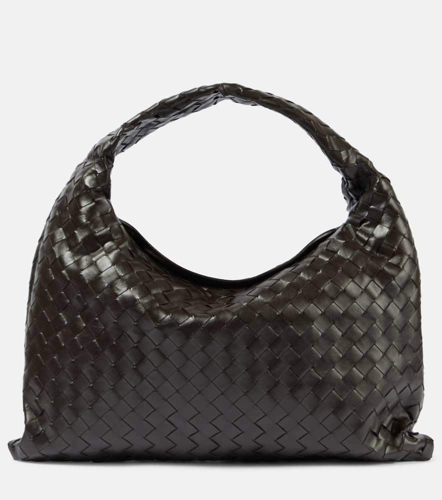 bottega veneta hop intrecciato leather shoulder bag