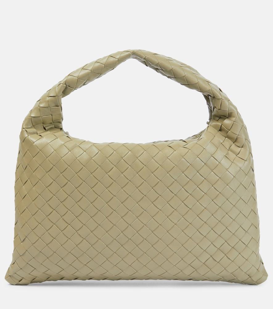 bottega veneta hop intrecciato leather shoulder bag