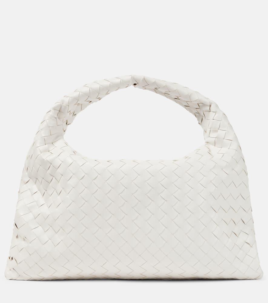 bottega veneta hop intrecciato leather shoulder bag