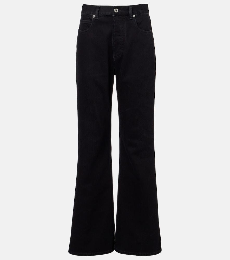 bottega veneta intrecciato flared jeans