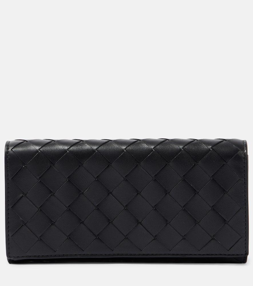 bottega veneta intrecciato large leather wallet
