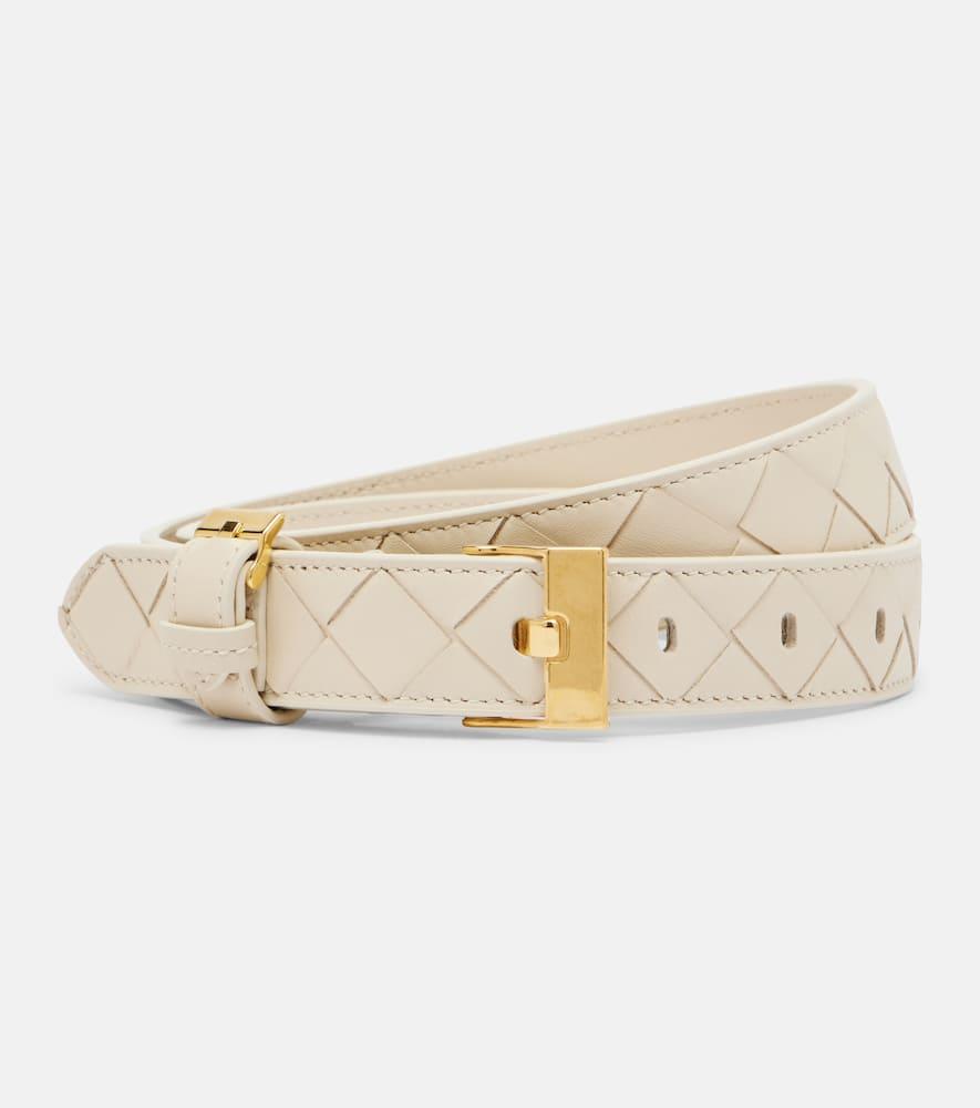 bottega veneta intrecciato leather belt