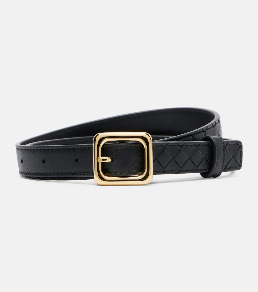 bottega veneta intrecciato leather belt