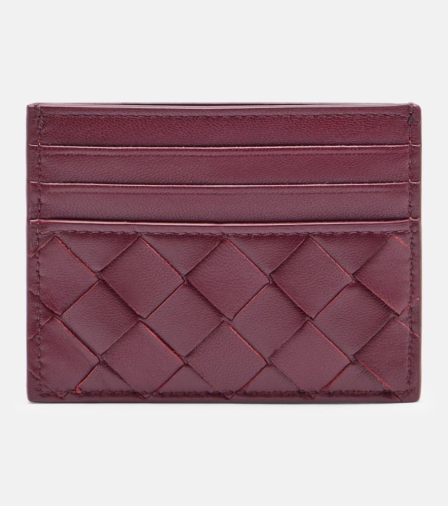 bottega veneta intrecciato leather card holder