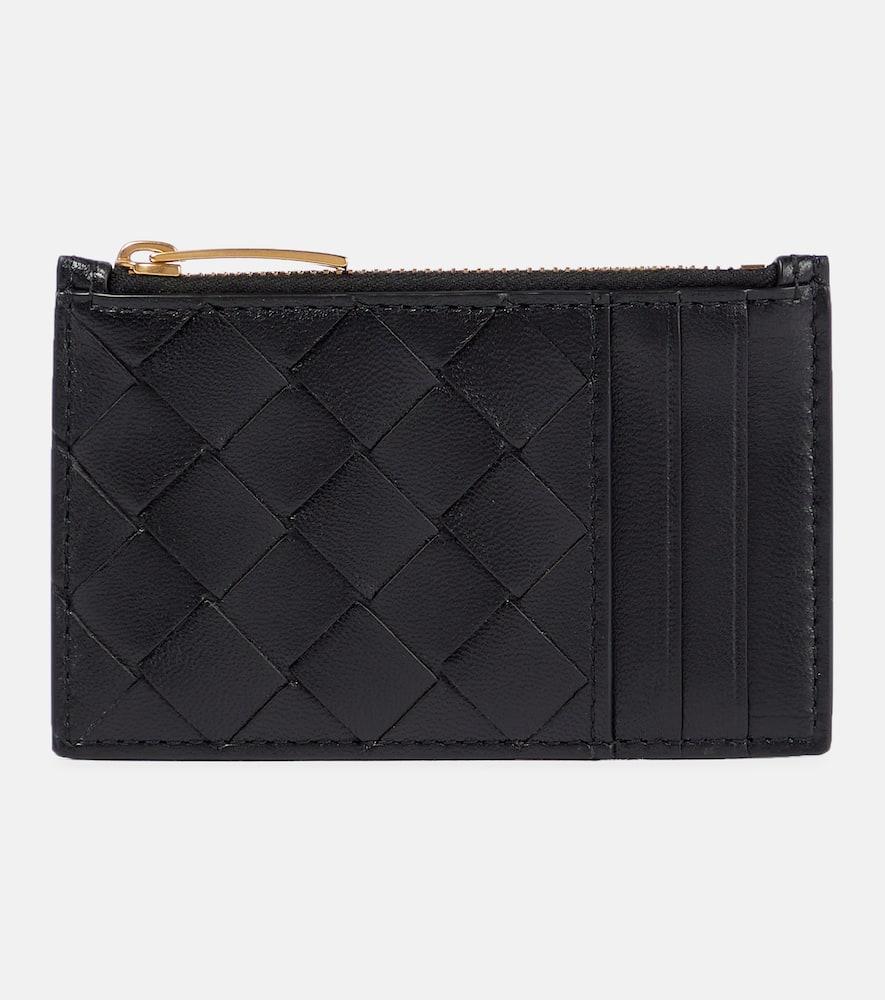 bottega veneta intrecciato leather card holder