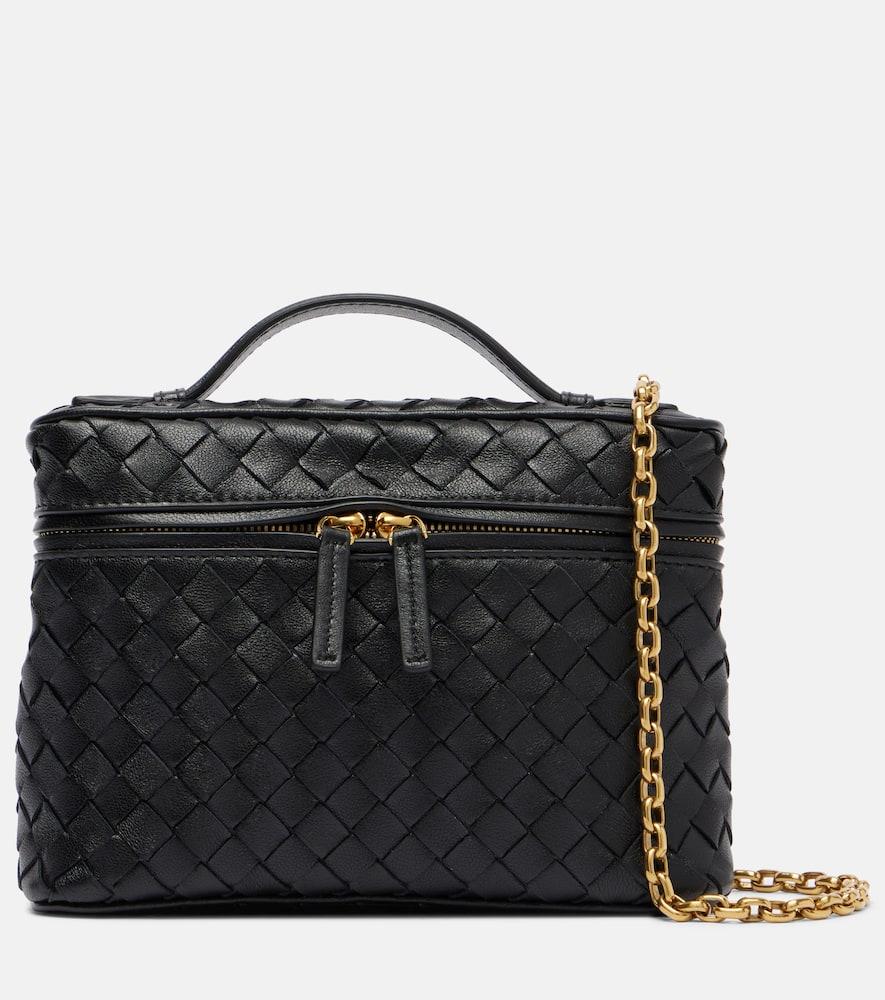 bottega veneta intrecciato leather crossbody bag