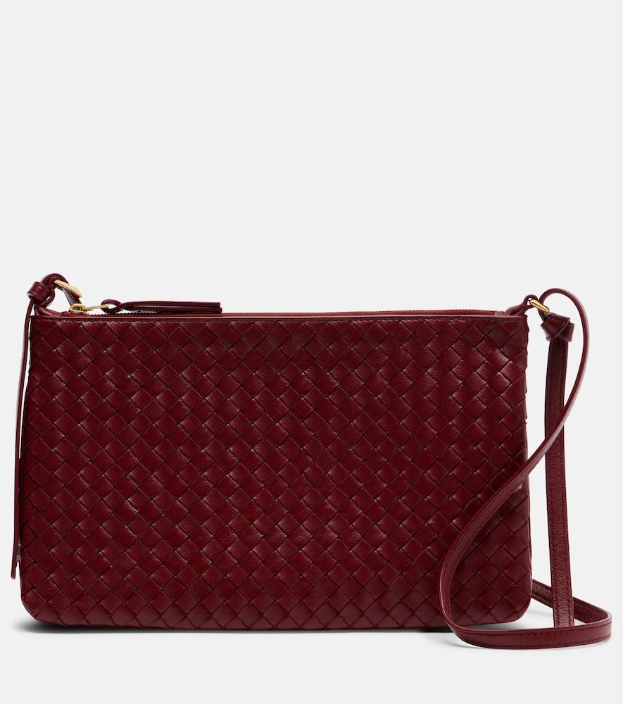 bottega veneta intrecciato leather crossbody bag