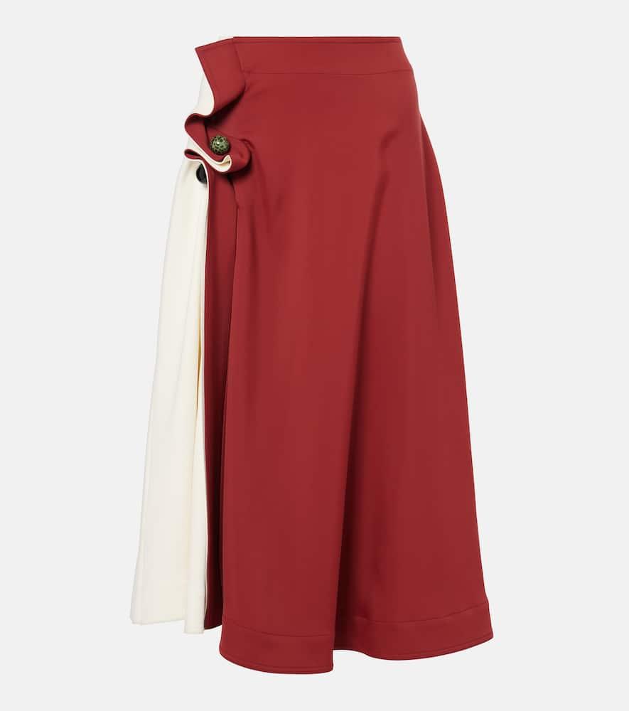 bottega veneta intrecciato midi skirt