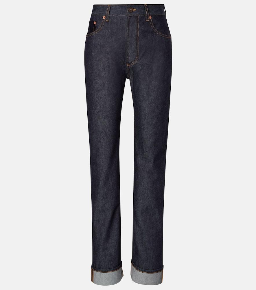 bottega veneta intrecciato straight jeans