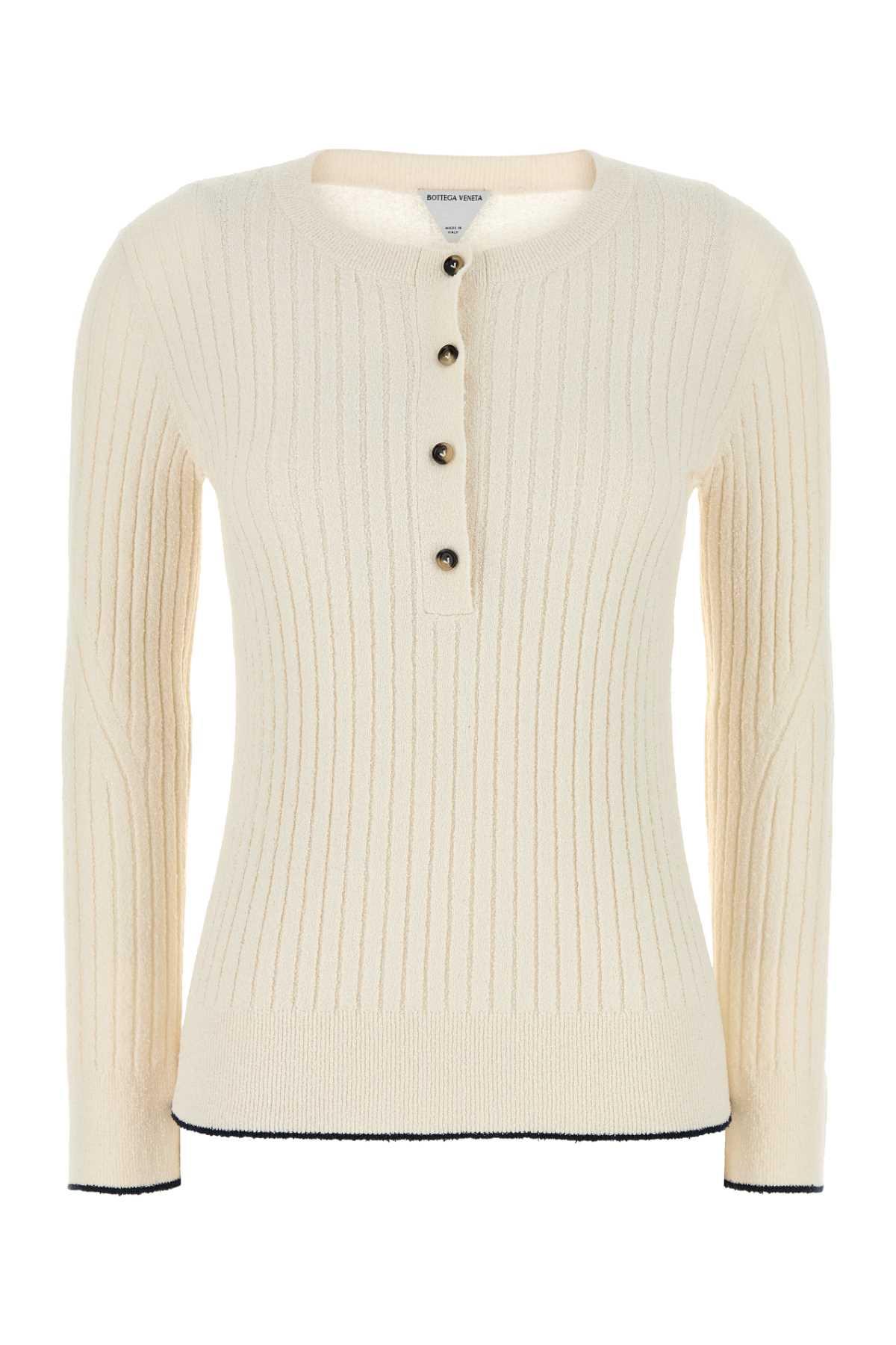 bottega veneta ivory bouclã top