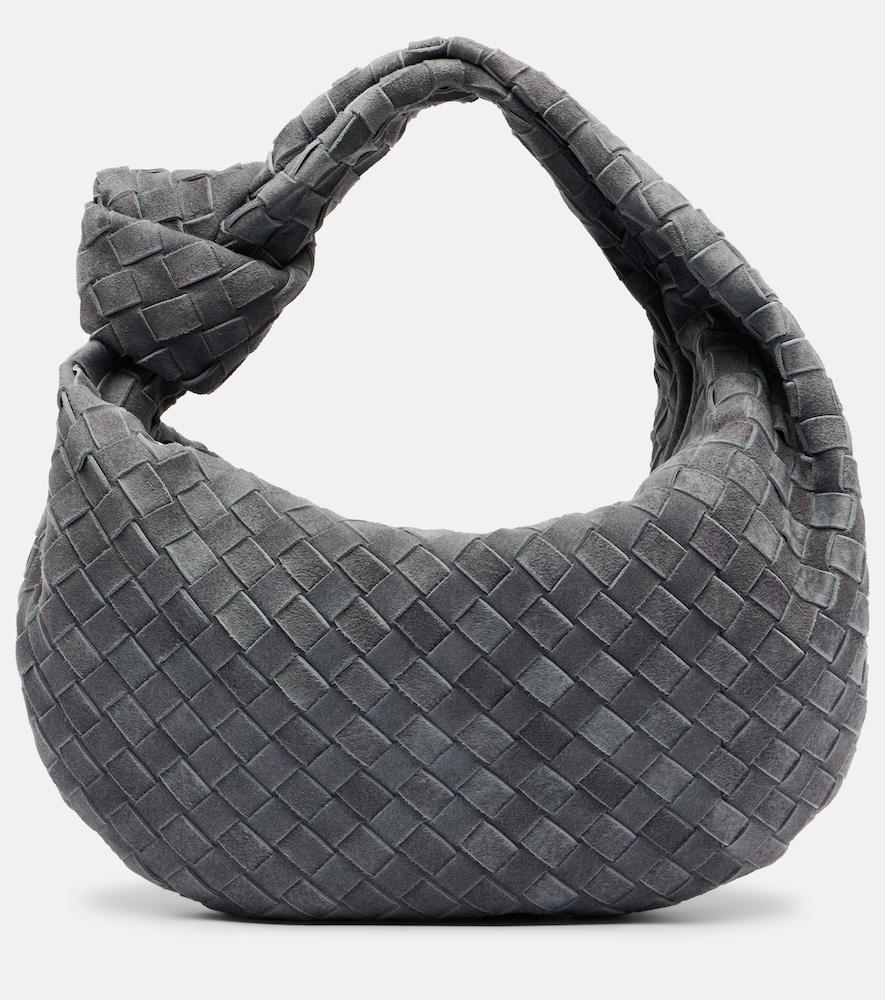 bottega veneta jodie intrecciato medium suede tote bag
