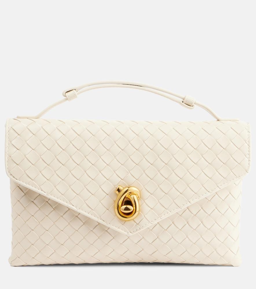 bottega veneta knot lock intrecciato leather top