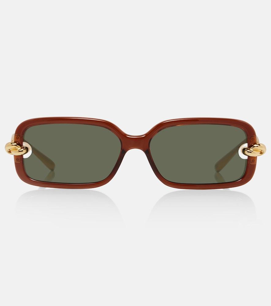 bottega veneta knot rectangular sunglasses