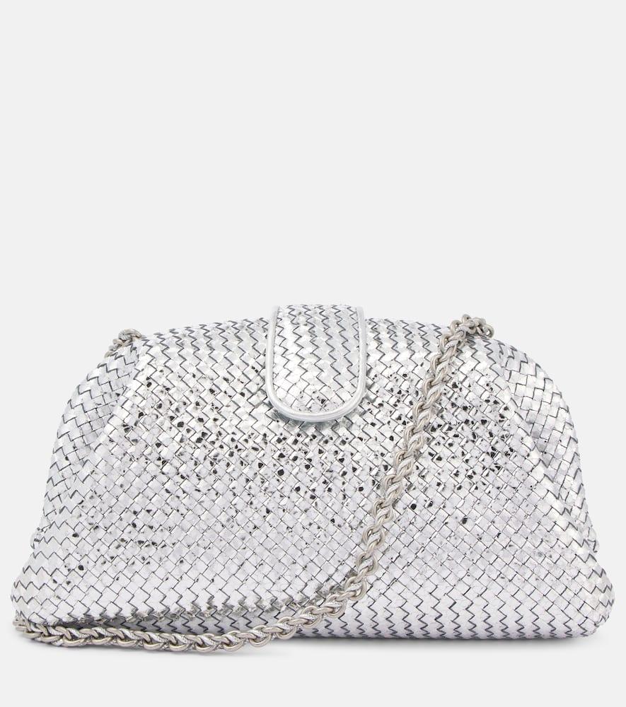 bottega veneta lauren 1980 medium leather clutch