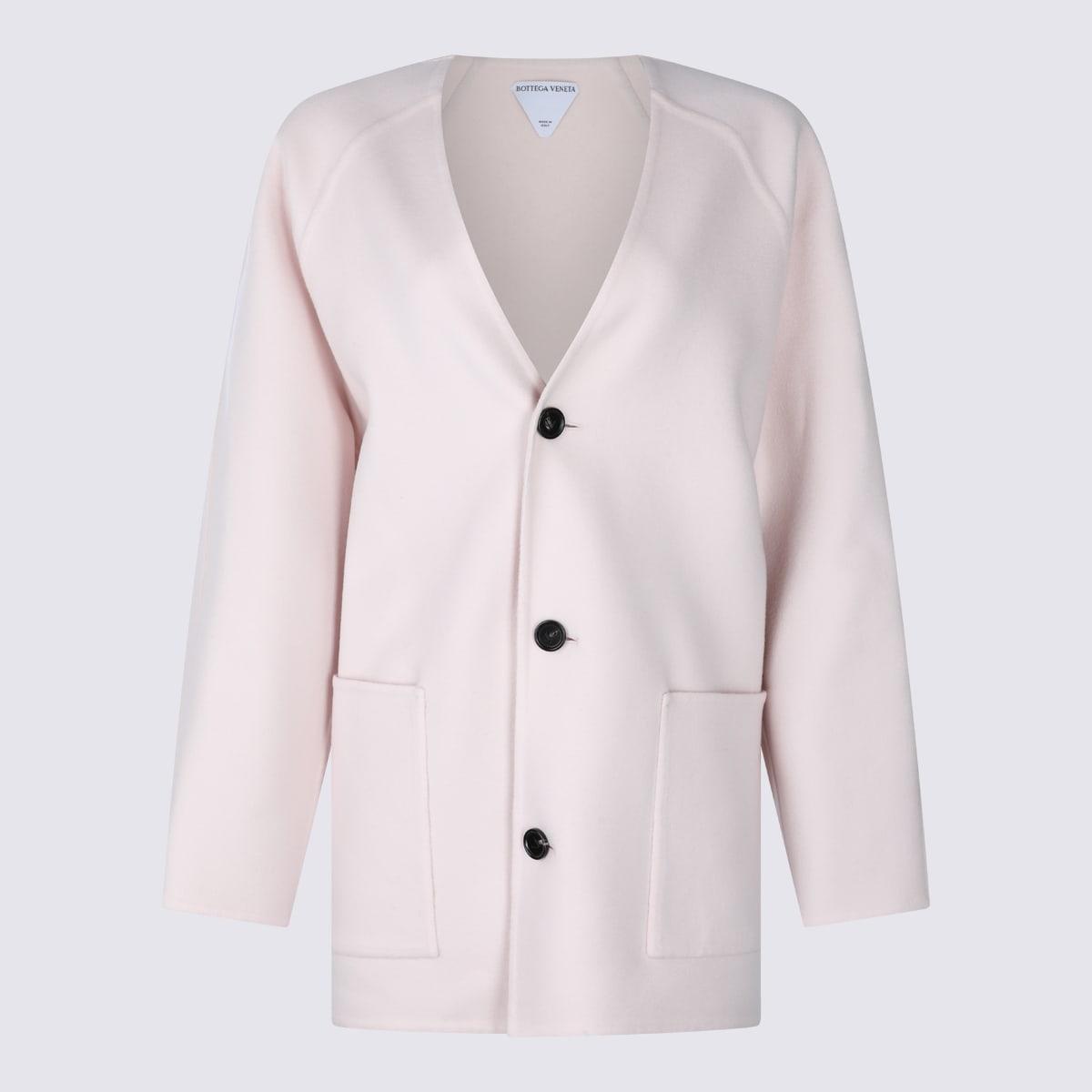 bottega veneta light pink wool coat