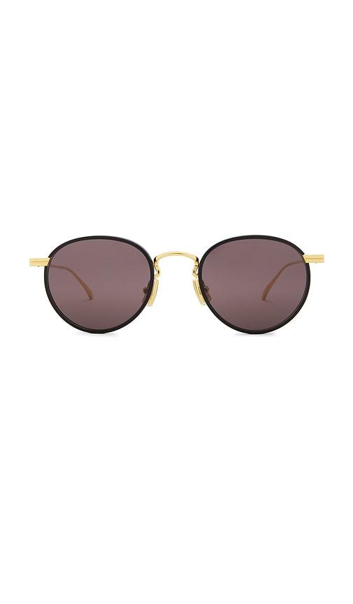 bottega veneta light ribbon sunglasses in metallic gold.