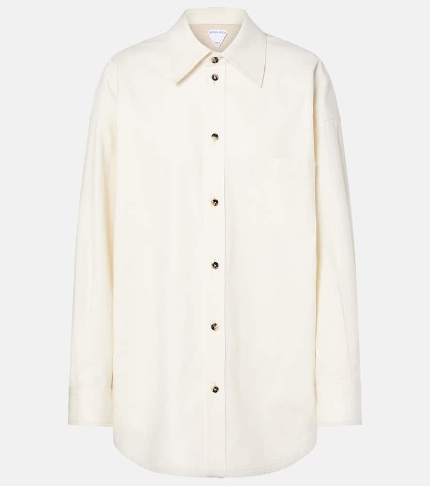 bottega veneta linen and cotton shirt